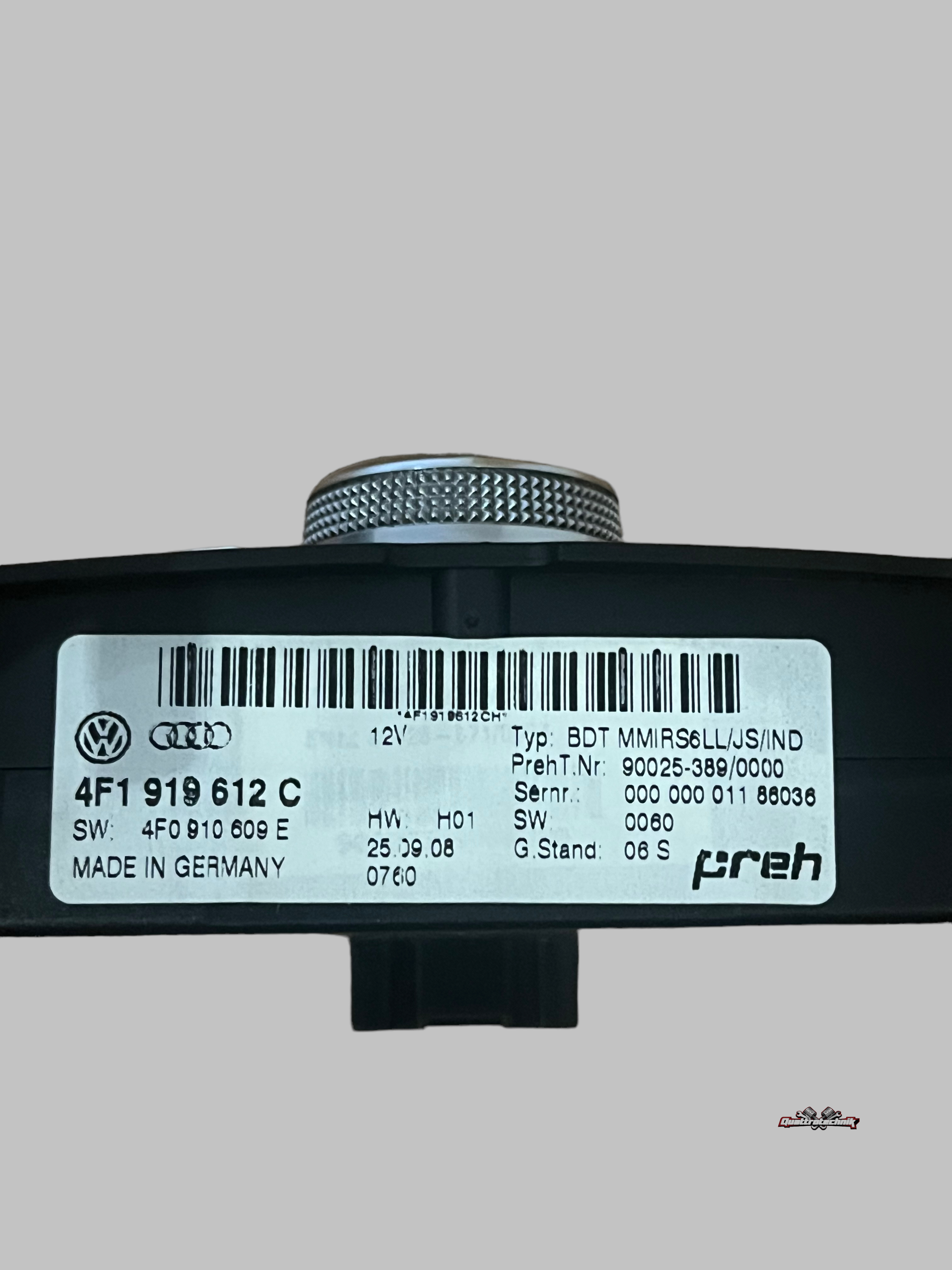 Audi RS6 A6 S6 C6 4F 2009 3G Bedieneinheit Controller Multimedia 4F1919612C MMI