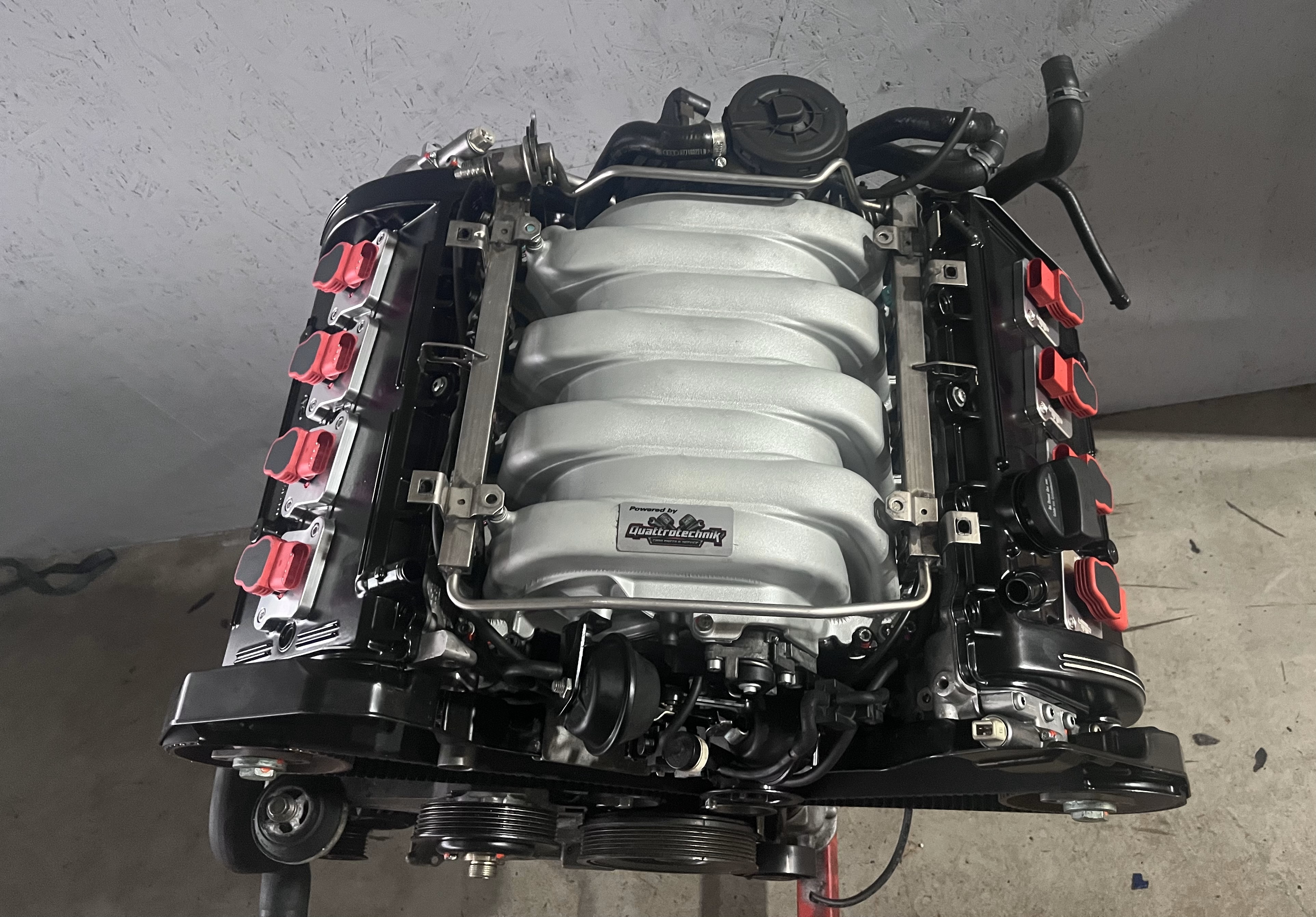 Umbauset TFSi Zündspulen Adpaterplatten Alu Audi A8 D2 A6 4.2 RS6 4,2 3.7 V8 40V