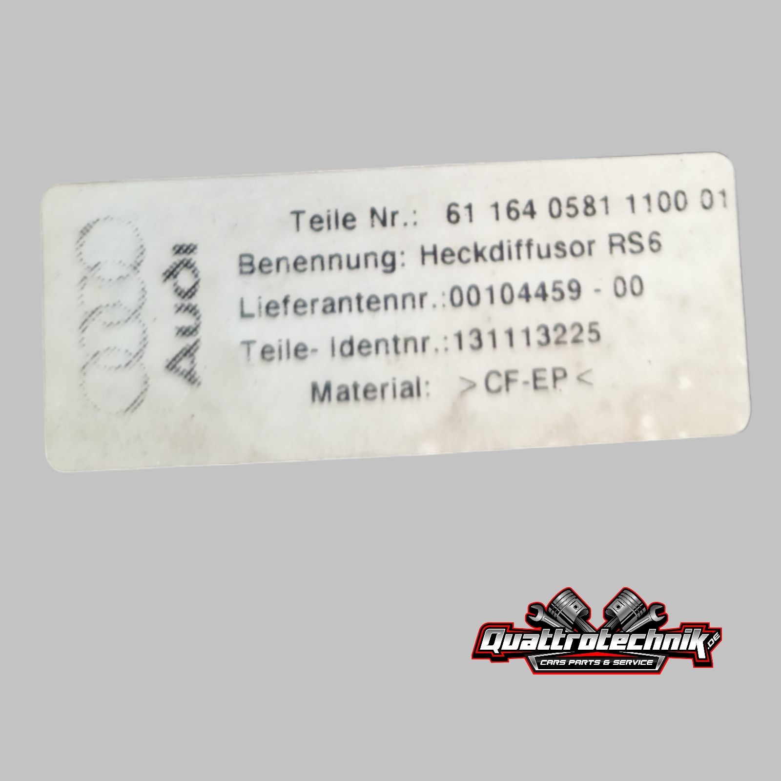 Audi RS6 4F V10 BUH Carbon Diffusor MTM hinten
