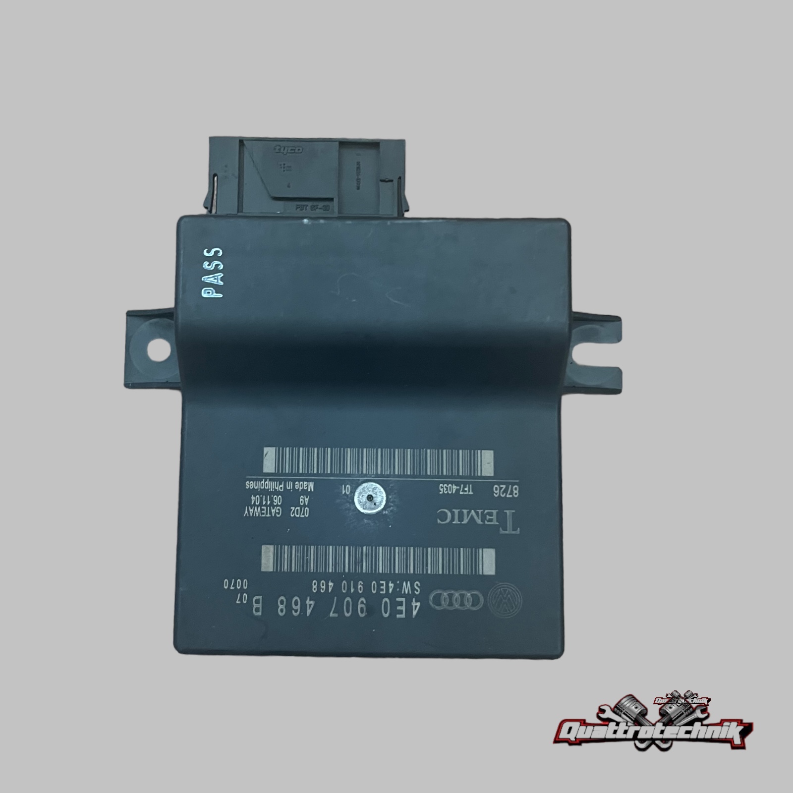 Audi A8 S8 W12 D3 4E Interface Steuergerät Gateway 4E0907468B