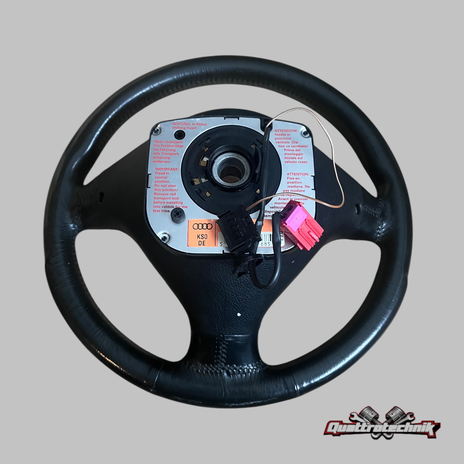3-Speichen Sport Lenkrad Leder AUDI A3 A4 A6 A8 100 80 Cab. 4D0419091Q schwarz