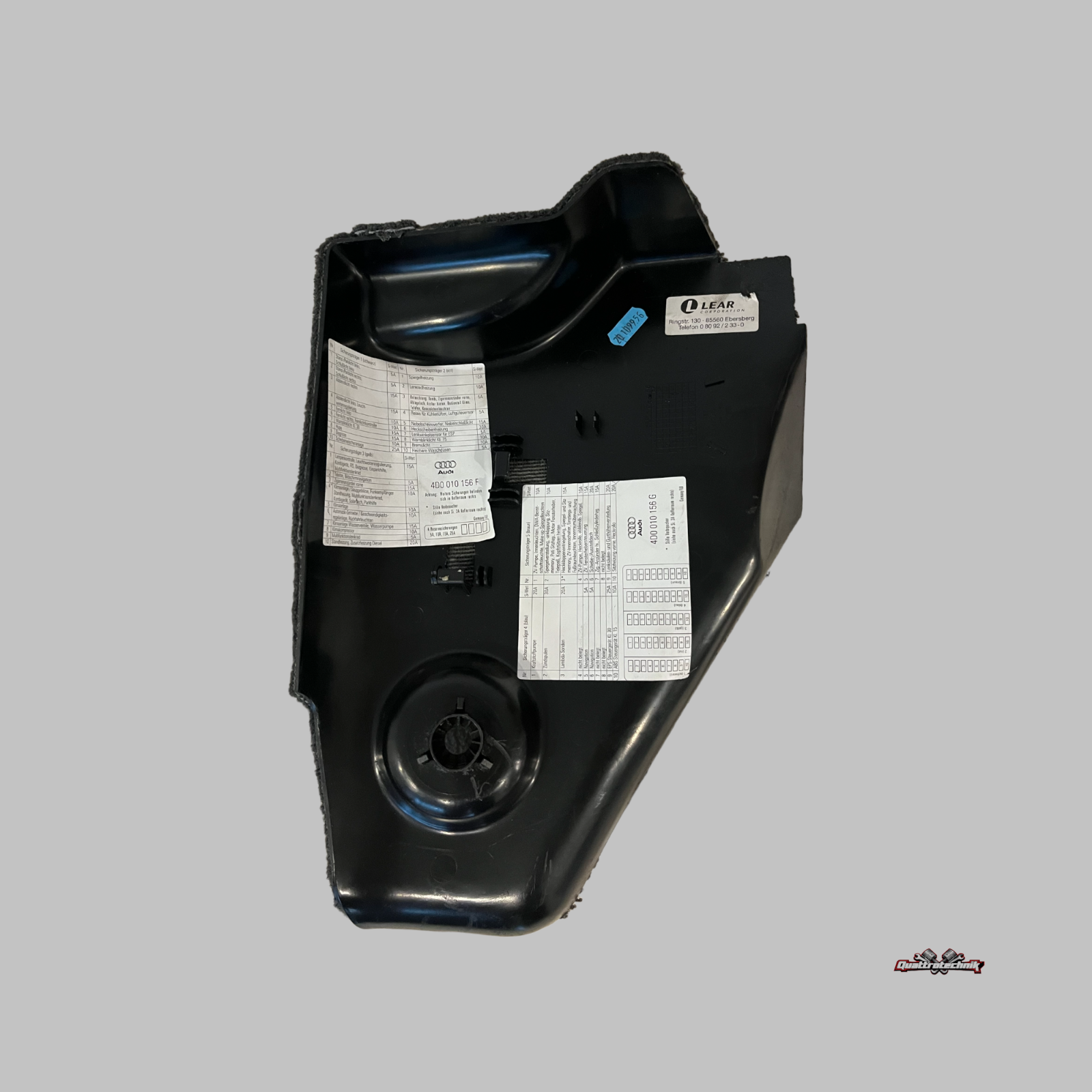 Audi A8 D2 Verkleidung Fußraum A-Säule re Sicherung Abdeckung 4D1867266G schwarz