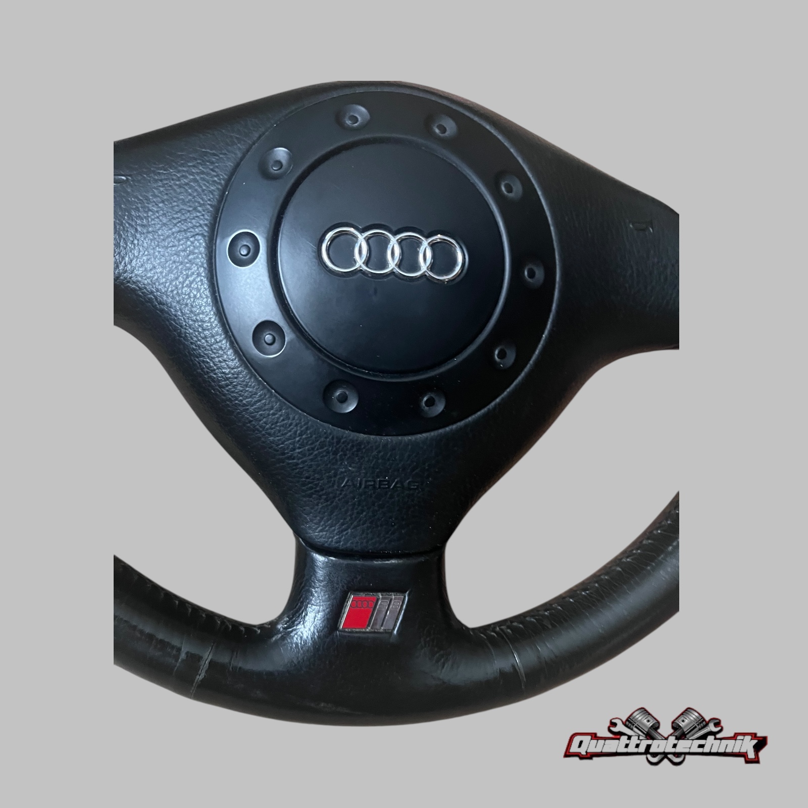3-Speichen Sport Lenkrad Leder AUDI A3 A4 A6 A8 100 80 Cab. 4D0419091Q schwarz