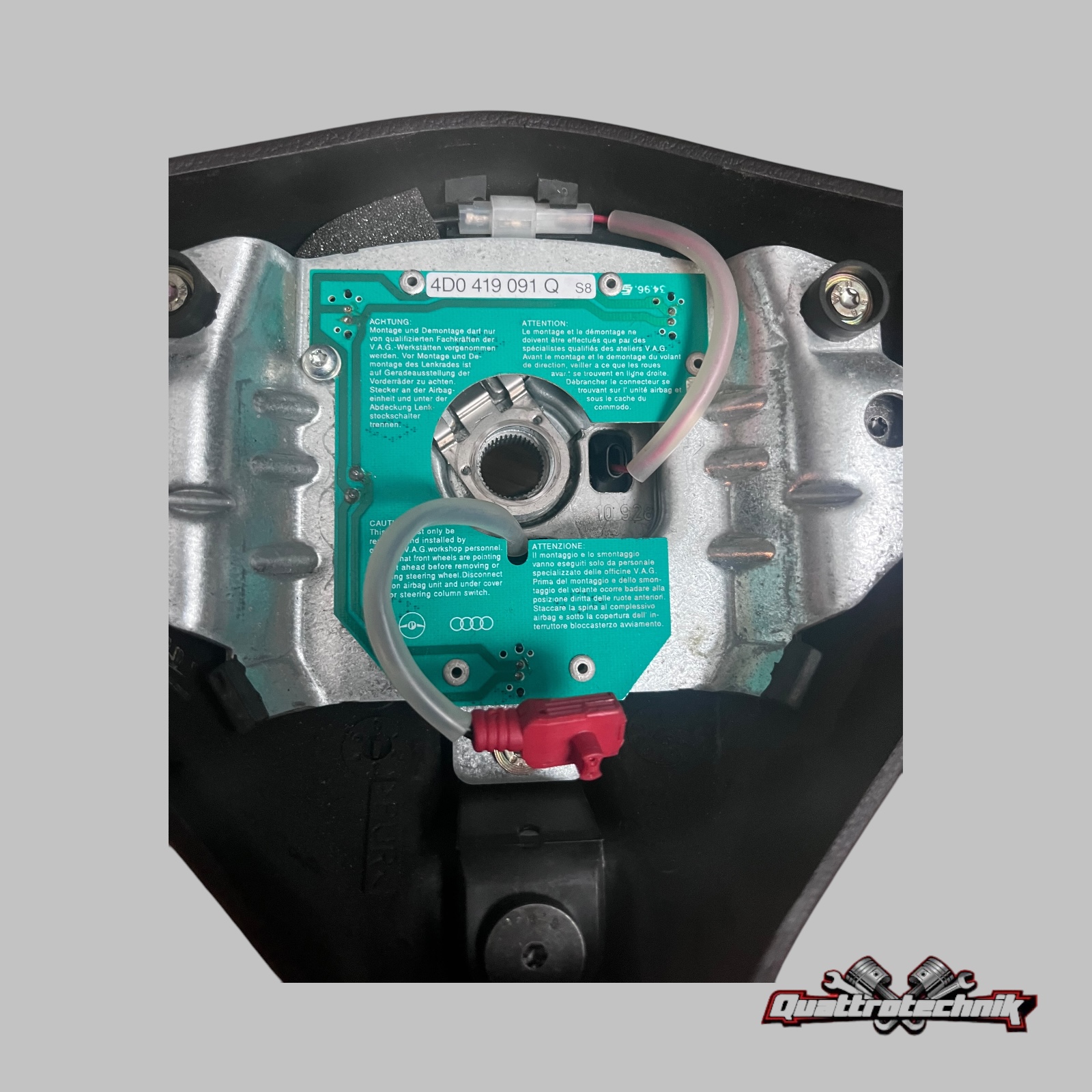 3-Speichen Sport Lenkrad Leder AUDI A3 A4 A6 A8 100 80 Cab. 4D0419091Q schwarz