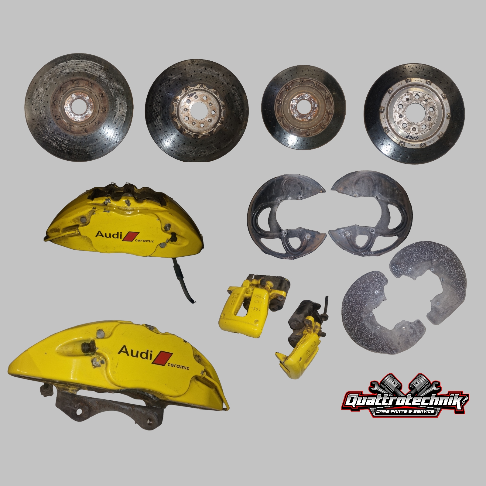 Audi RS6 V10 4F Bremsanlage Alcon Ceramic RS6 Bremse 420mm 8 Kolben vorne & hinten SET