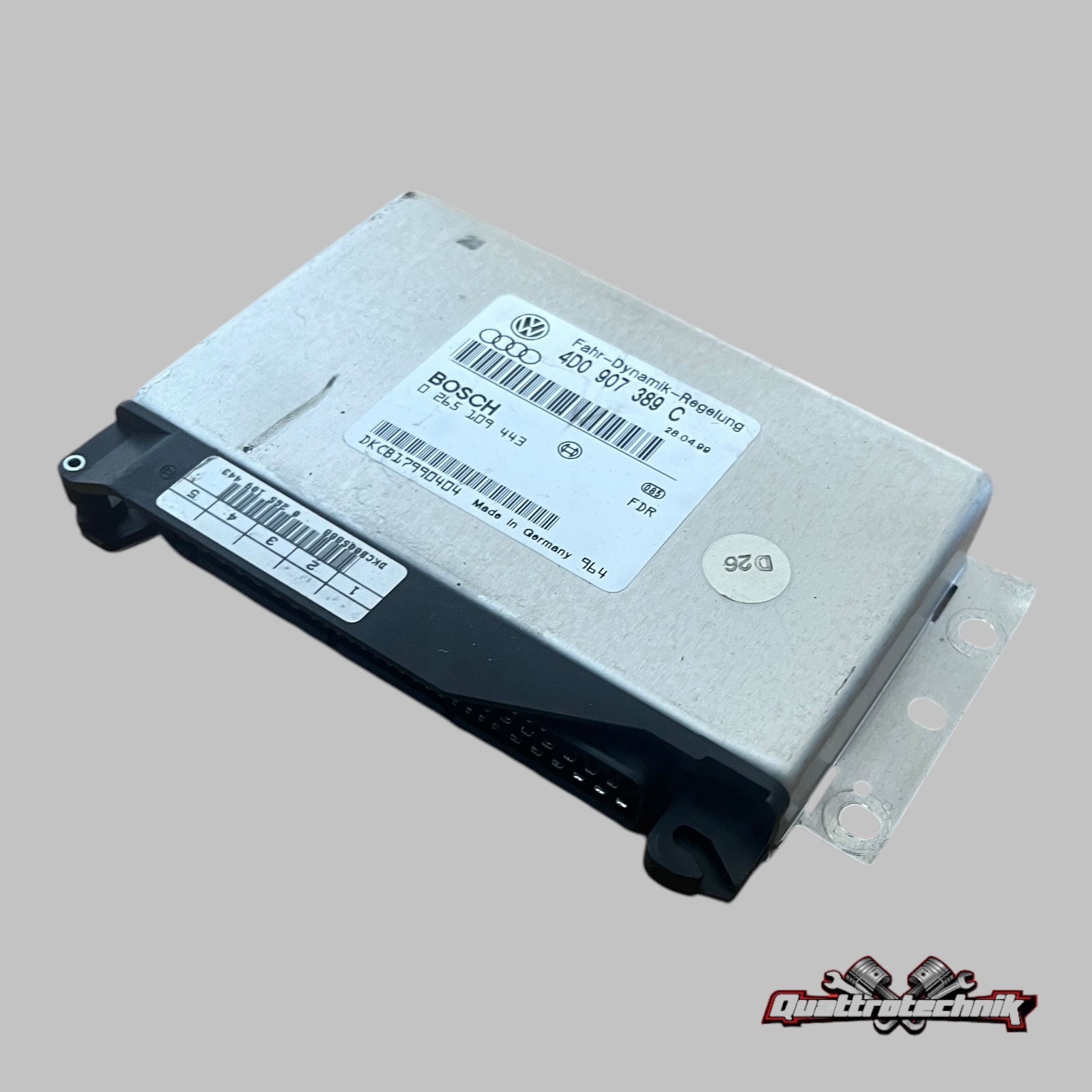 Original Audi A4 B5 A6 4B C5 A8 D2  ABS ESP Steuergerät Steuerteil 4D0907389C