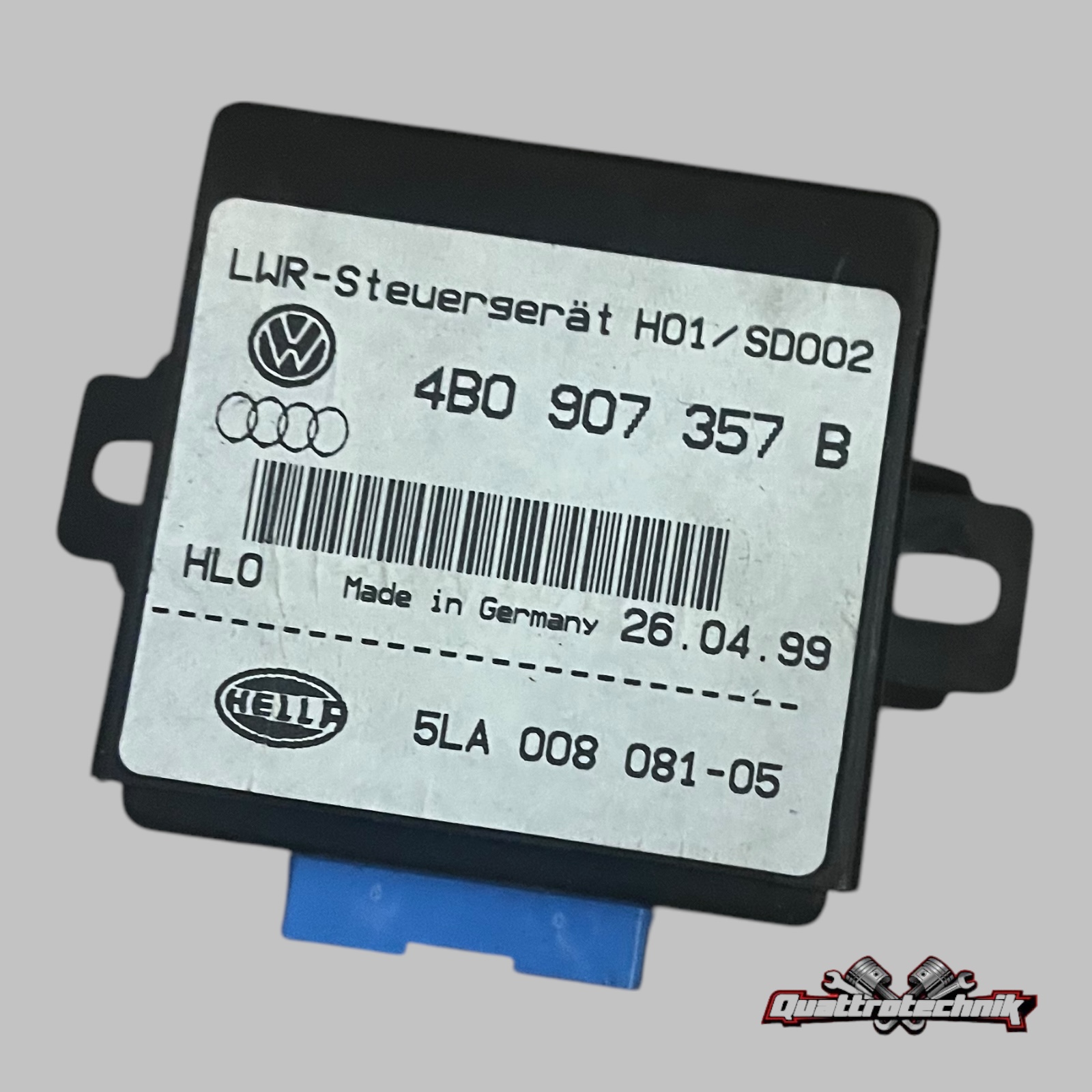 Audi A4 A6 A8  VW LWR Leuchtweitenregulierung Steuergerät 4B0907357B