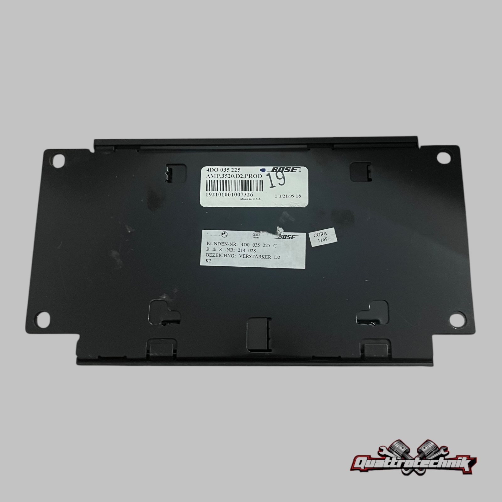Audi A8 S8 D2 4D Bose Verstärker Amp Endstufe 4D0035225C Boseverstärker