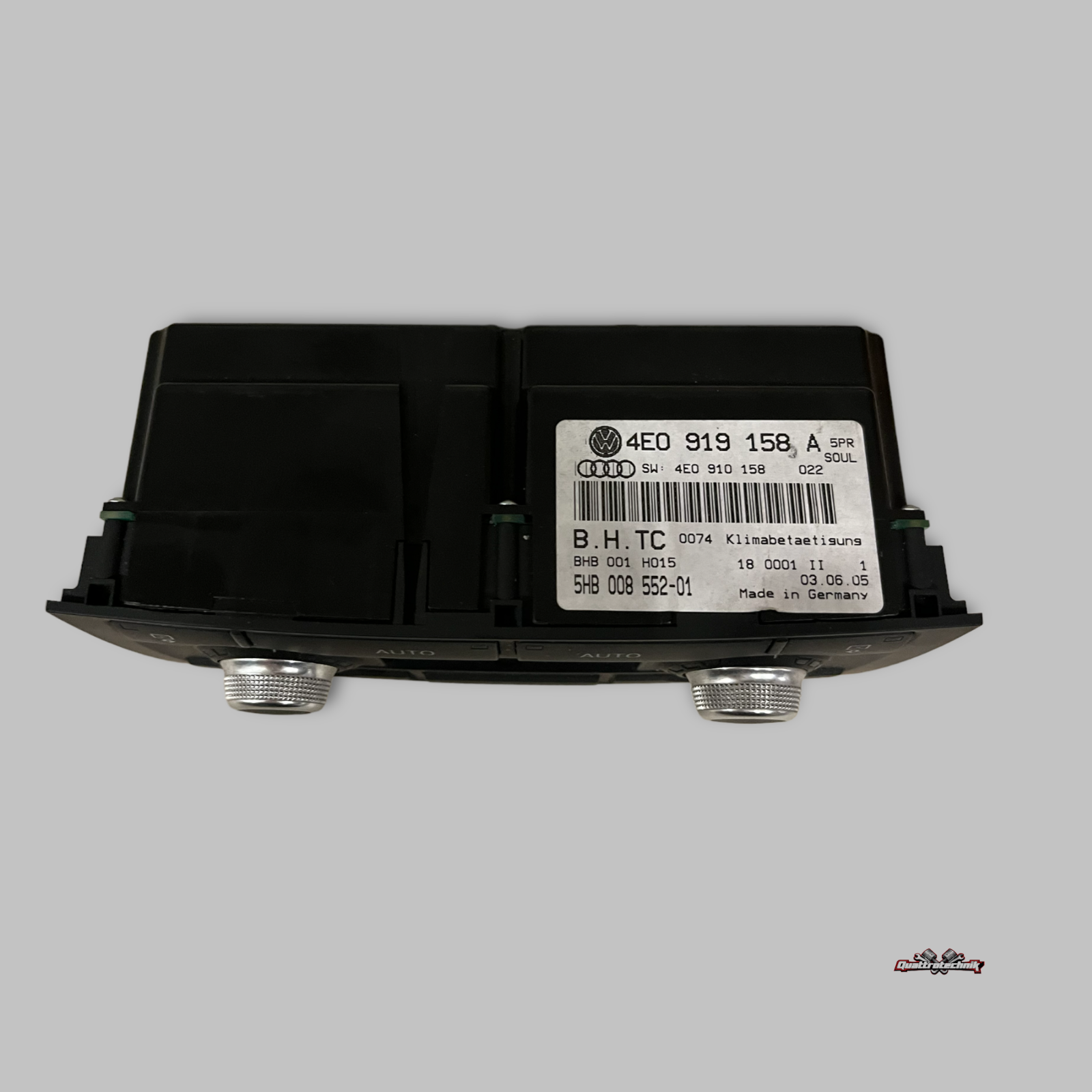 Audi A8 S8 W12 4E Heizungsregulierung Klimabedienteil hinten 4E0919158A
