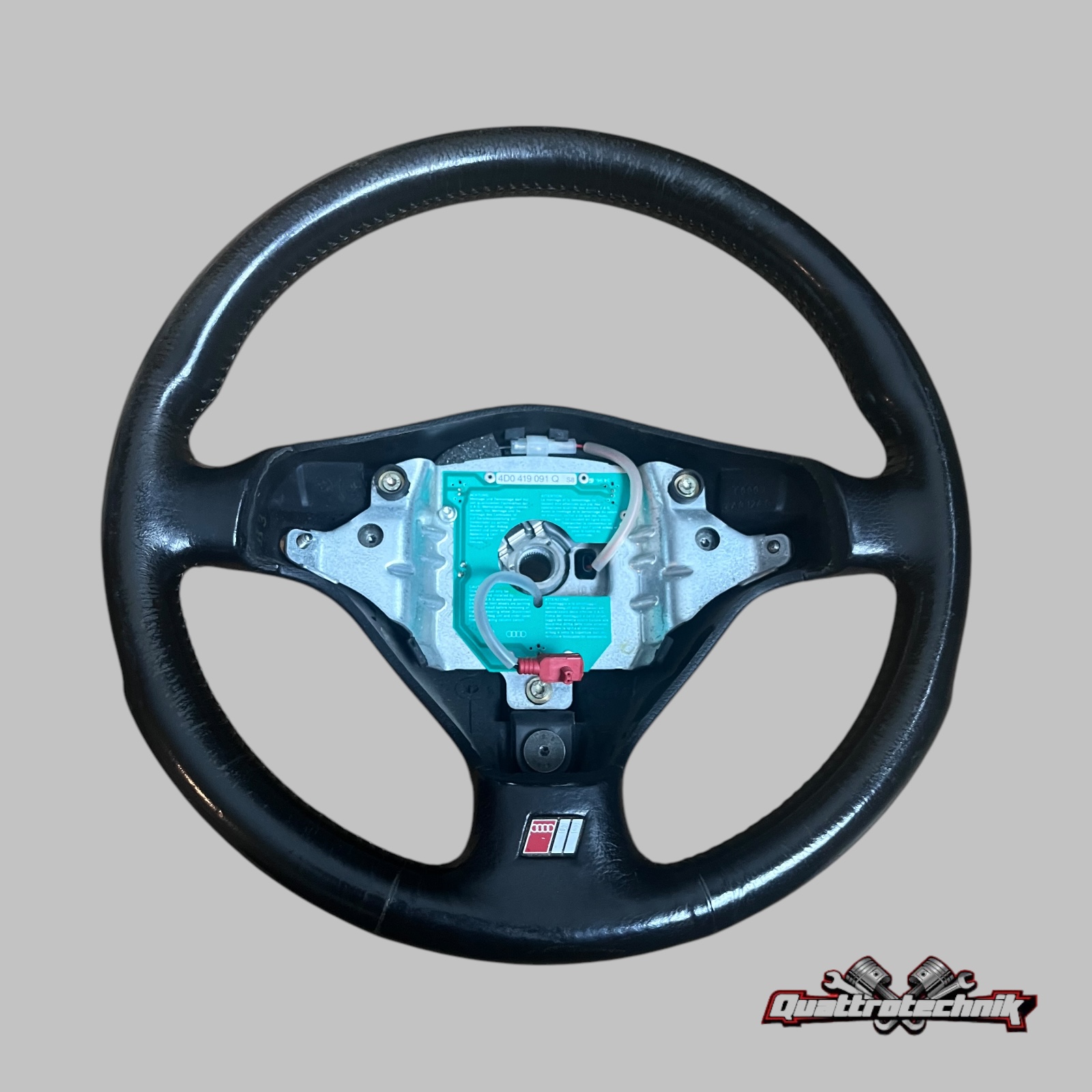 3-Speichen Sport Lenkrad Leder AUDI A3 A4 A6 A8 100 80 Cab. 4D0419091Q schwarz