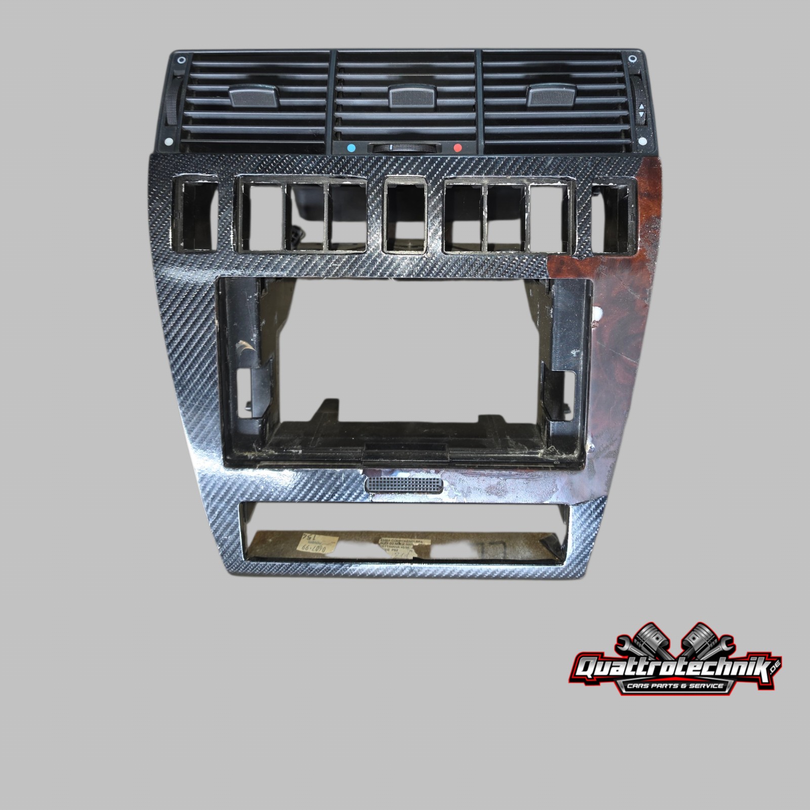 Audi A8 S8 D2 Vorfacelift Doppel DIN Schacht Mittelkonsole Blende Set