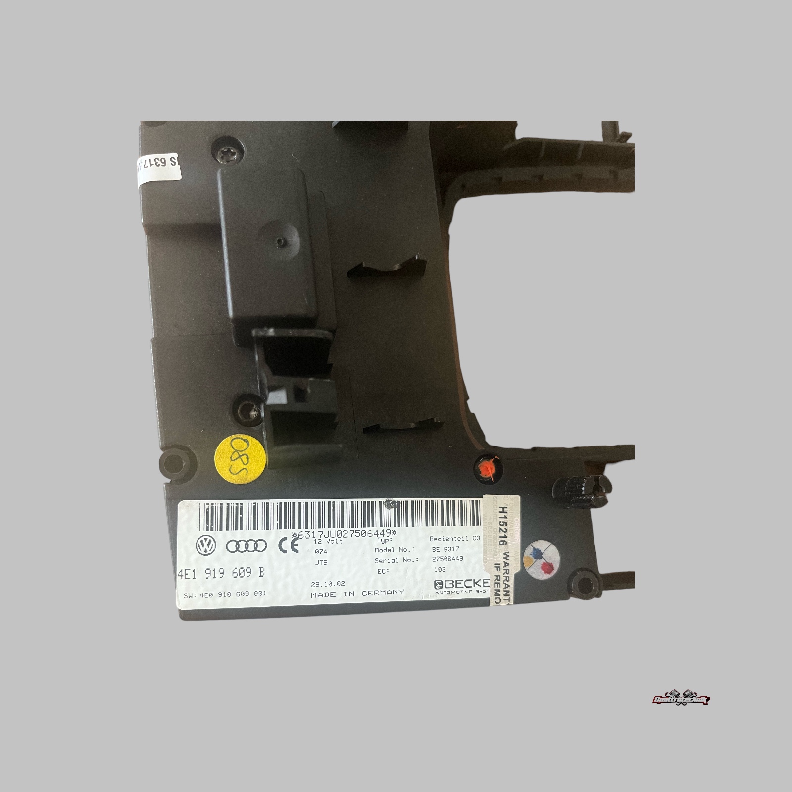 BEDIENELEMENT Kontrolpanel NAVIGATION MMI Audi A8 D3 4E1919609B