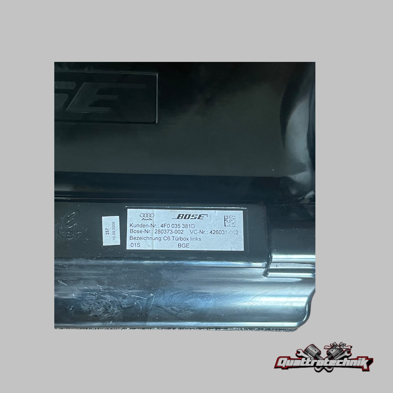 BOSE Lautsprecher Audi RS6 S6 A6 4F Boxen Türlautsprecher 4F0035381D
