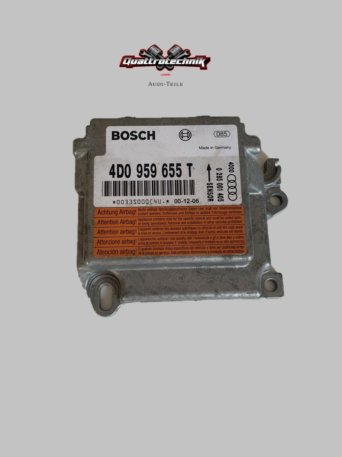 Audi A8 D2 Airbagsteuergerät 4D0959655T inkl. Kopfairbag unausgelöst