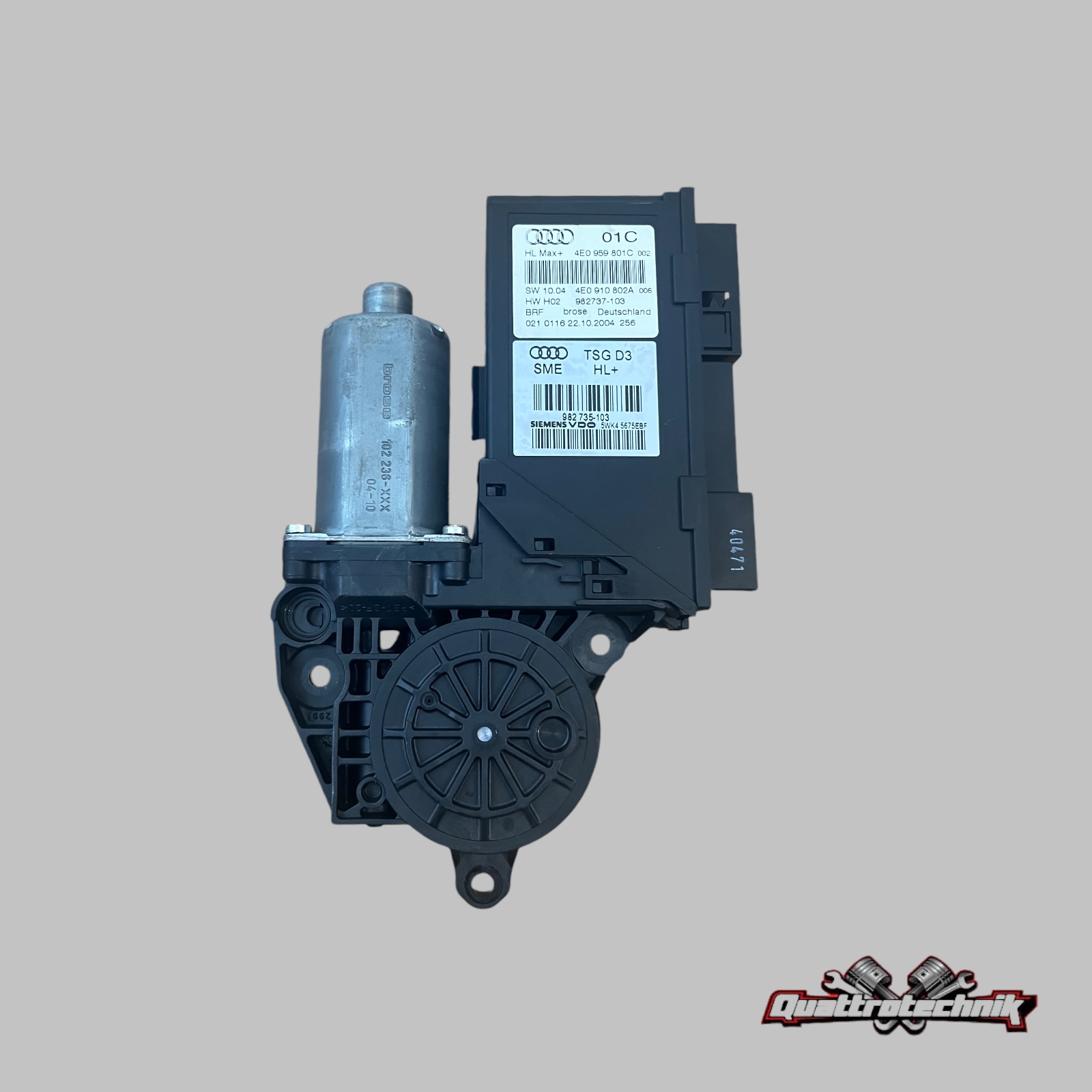 Audi A8 D3 4E Fensterhebermotor hinten links Original  4E0959801C 4E0910802A