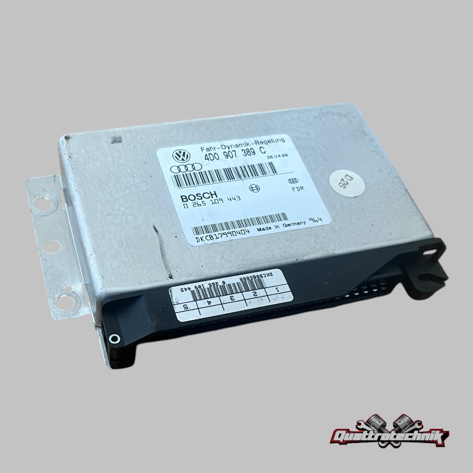 Original Audi A4 B5 A6 4B C5 A8 D2  ABS ESP Steuergerät Steuerteil 4D0907389C