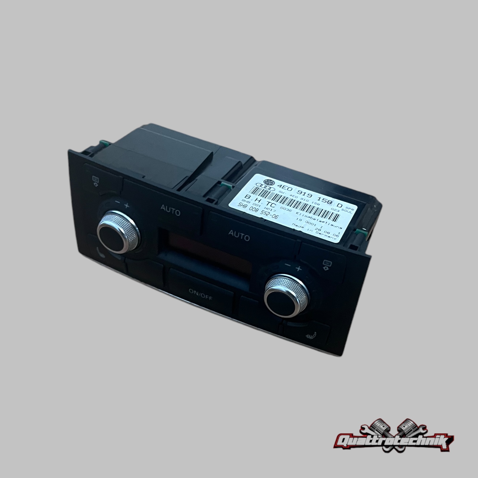 Audi A8 S8 4E Klimabedienteil HINTEN Klima Bedienteil SHZ 4E0919158D