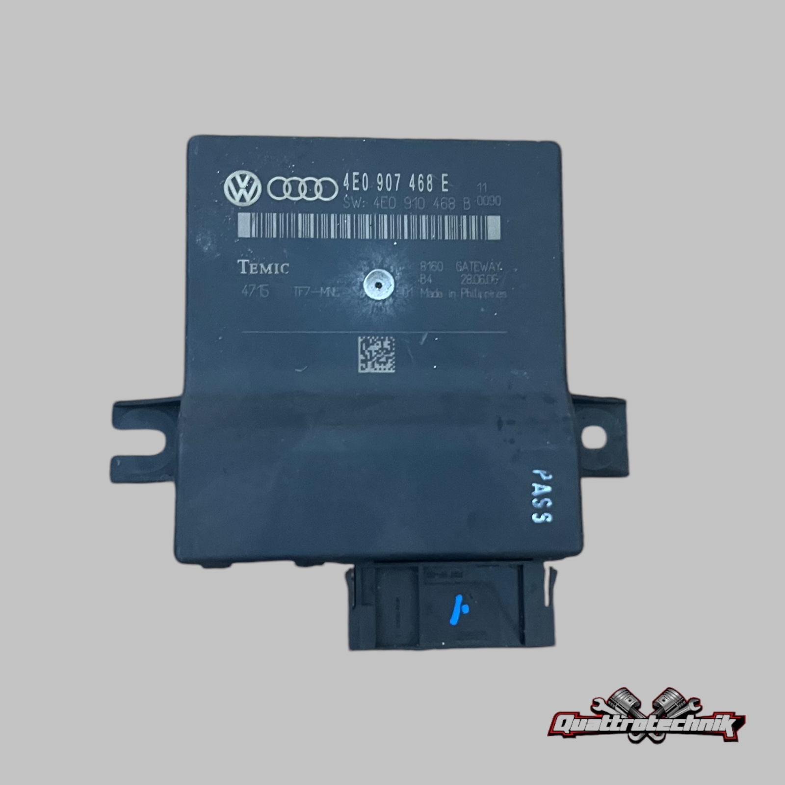 Audi A8 S8 W12 D3 4E Interface Steuergerät Gateway 4E0907468E