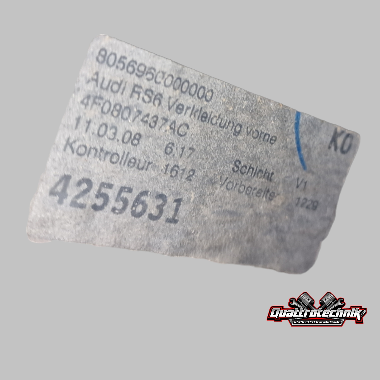 Audi RS6 4F V10 BUH Frontstoßstange Vorne LZ9Y 4F0807437AC