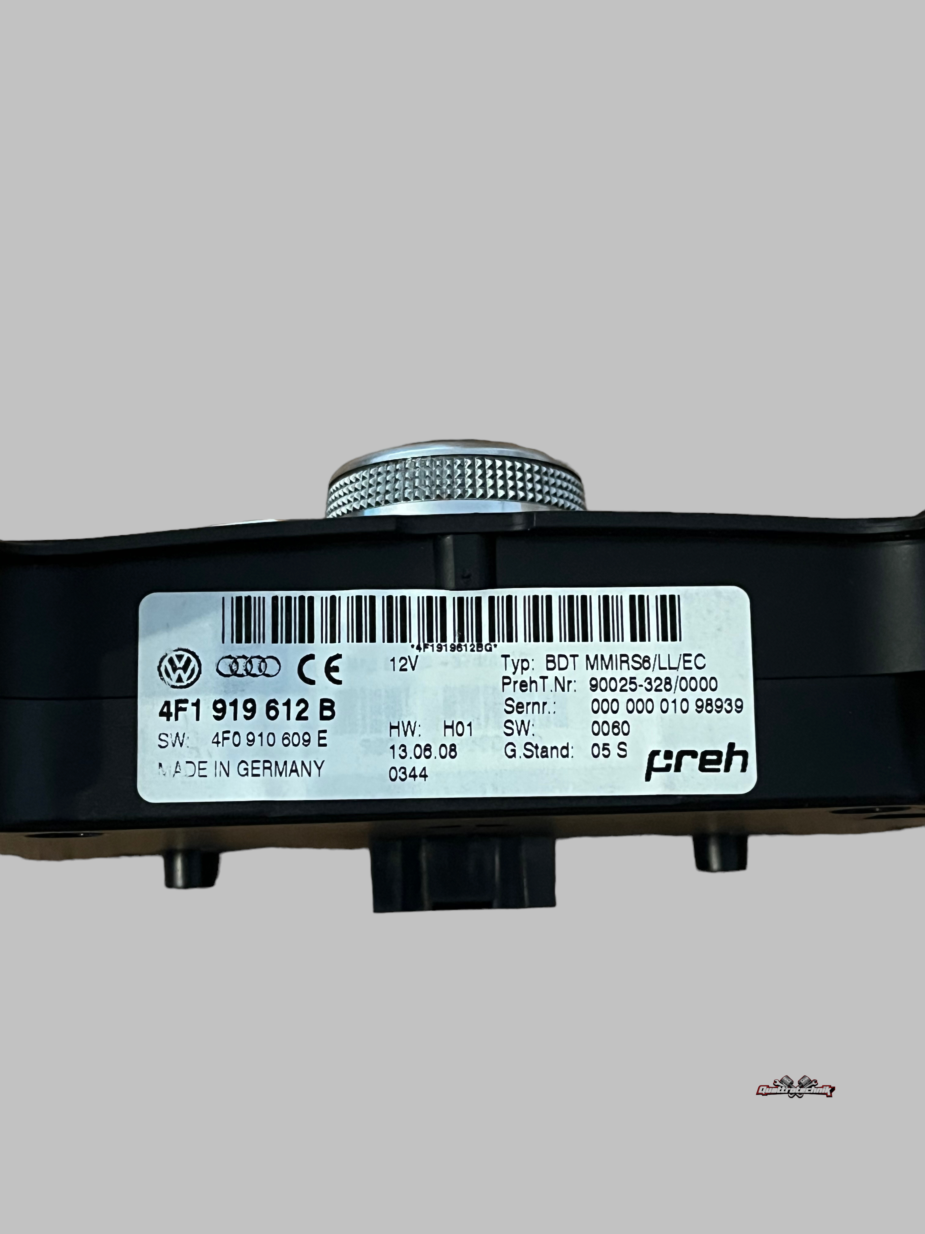 Audi RS6 A6 S6 C6 4F 2006 Bedieneinheit Controller Multimedia 4F1919612B MMI