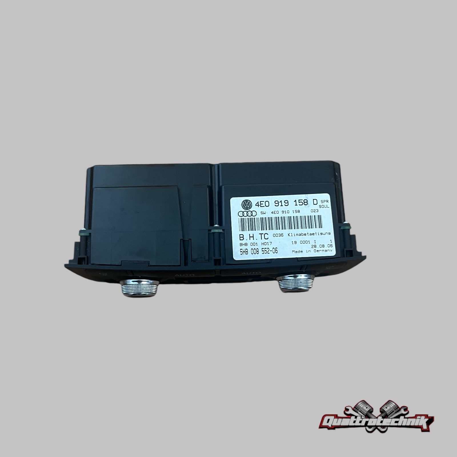 Audi A8 S8 4E Klimabedienteil HINTEN Klima Bedienteil SHZ 4E0919158D