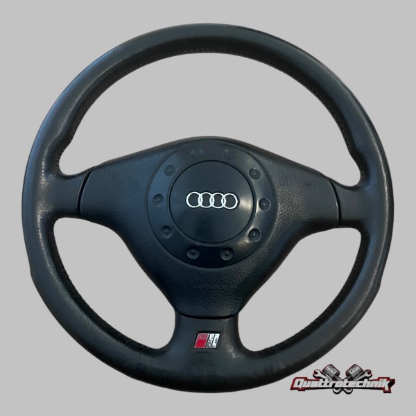 3-Speichen Sport Lenkrad Leder AUDI A3 A4 A6 A8 100 80 Cab. 4A0419091BB schwarz