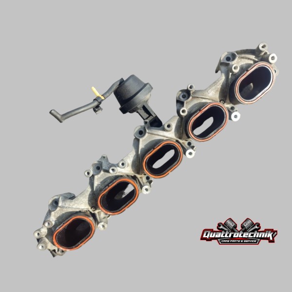 Audi RS6 4F 5.0 V10 Ansaugbrücke Saugrohr Drall Luftklappe 07L133110M 07L133340